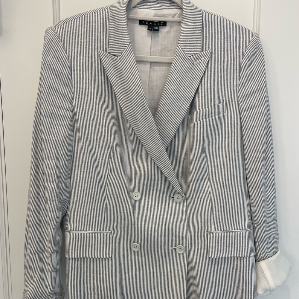 Theory cotton linen women’s blazer